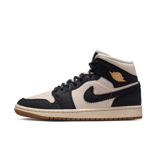 Air Jordan "1 Mid SE" Womens Off Noir / Chalk-Chalk