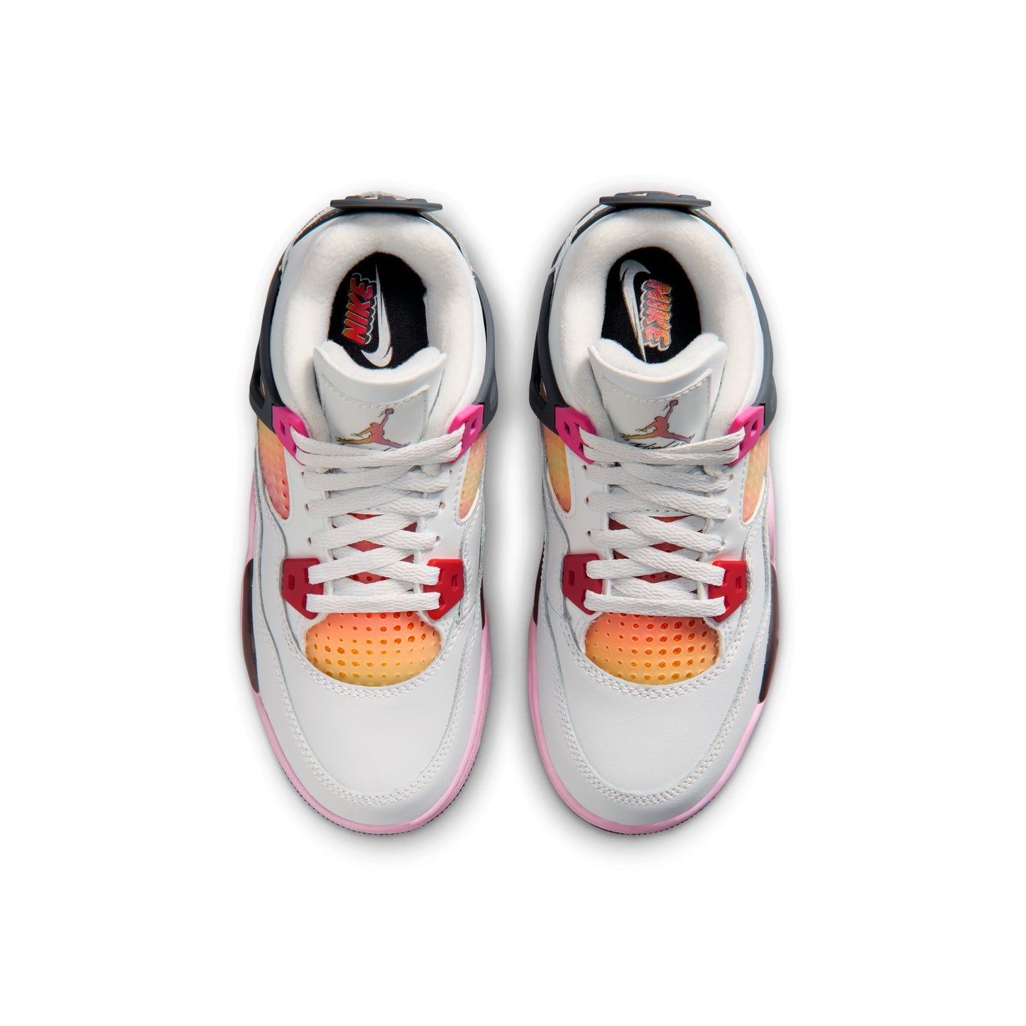 Air Jordan "4 Retro " Preschool - Off White / Fire Pink / Anthracite