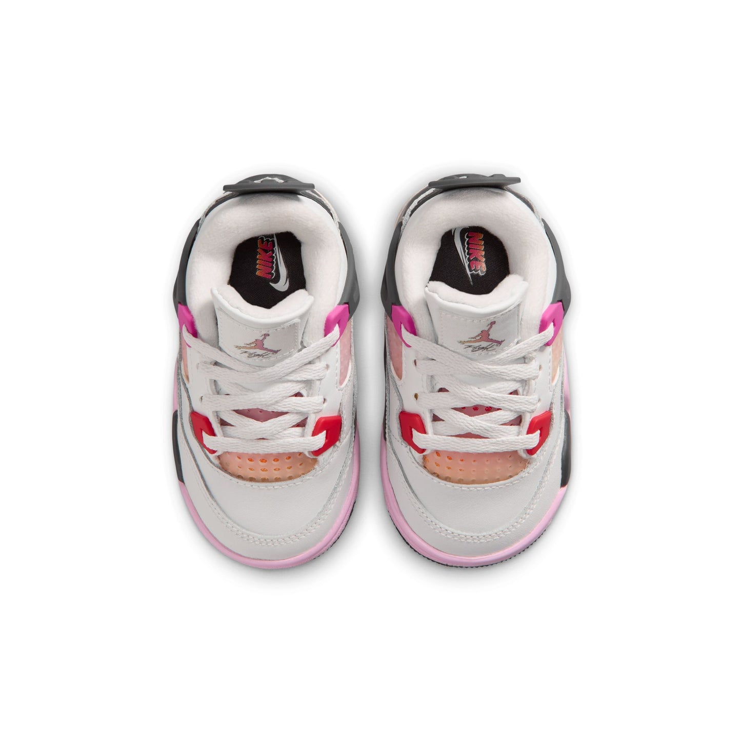 Air Jordan "4 Retro" Toddler - Off White / Fire Pink / Anthracite