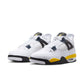 Air Jordan "4 Retro" Mens - White / Tour Yellow / Dark Blue /Grey Black