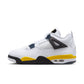 Air Jordan "4 Retro" Mens - White / Tour Yellow / Dark Blue /Grey Black