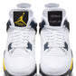 Air Jordan "4 Retro" Mens - White / Tour Yellow / Dark Blue /Grey Black