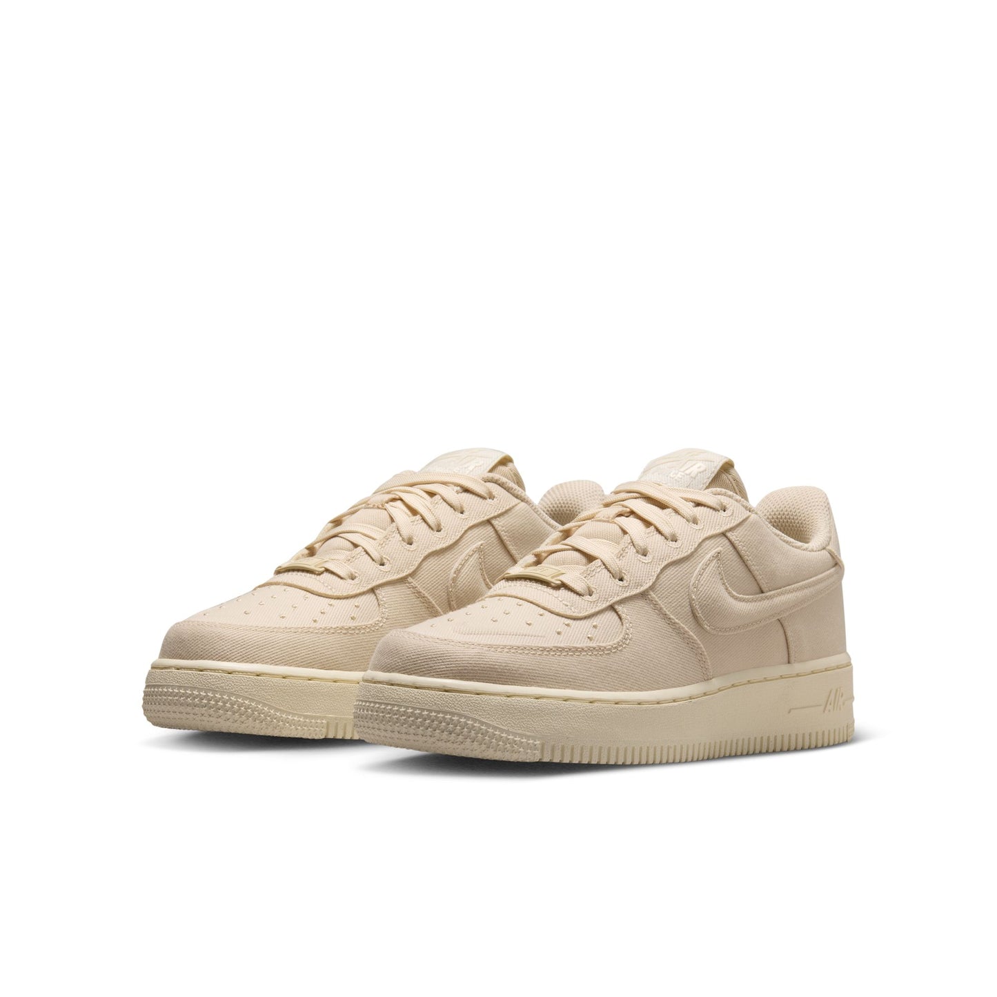 Nike "Air Force 1 KI CNVS" Grade School - Beach / Beach / Coconut Milk