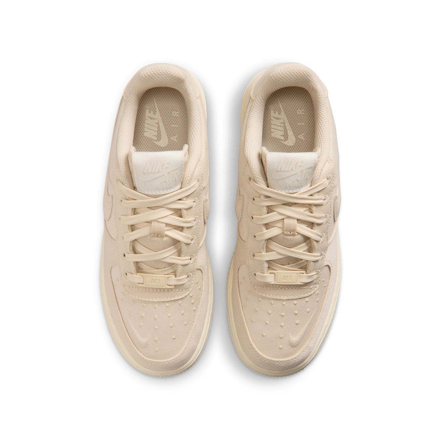 Nike "Air Force 1 KI CNVS" Grade School - Beach / Beach / Coconut Milk