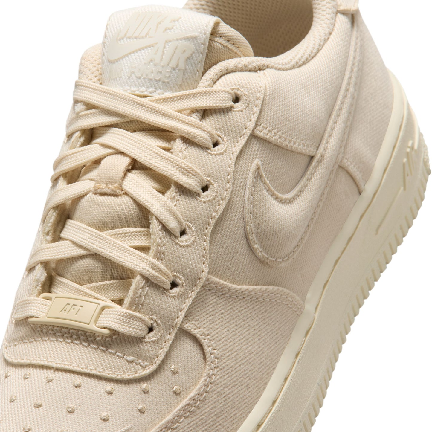 Nike "Air Force 1 KI CNVS" Grade School - Beach / Beach / Coconut Milk