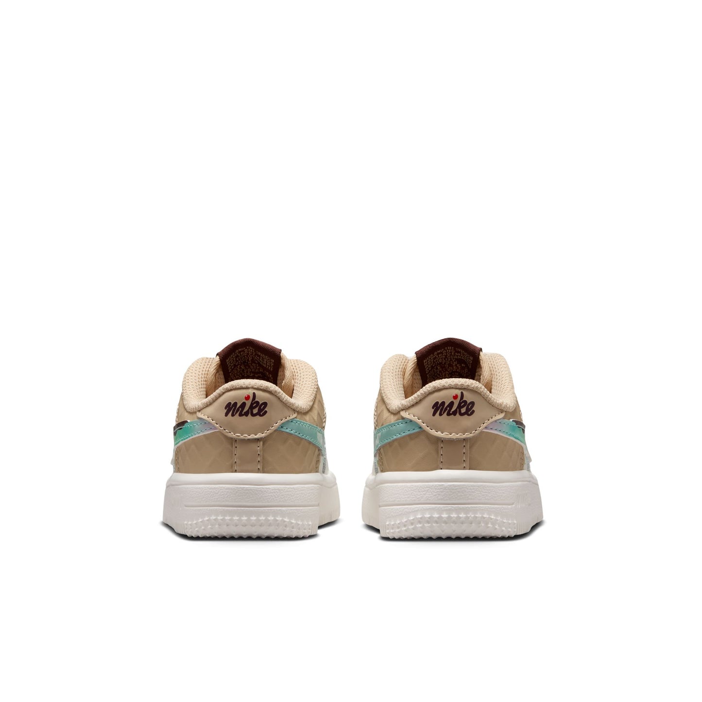 Nike "Force 1 Low BT Lace" Toddler - Sail / Multi-Color / Sesame