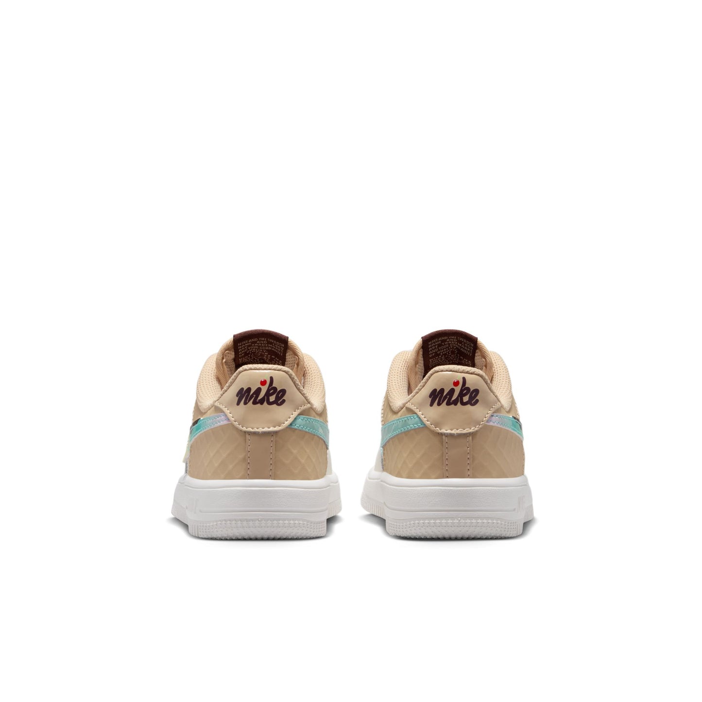 Nike "Force 1 Low BP Lace" Preschool - Sail / Multi-Color Sesame