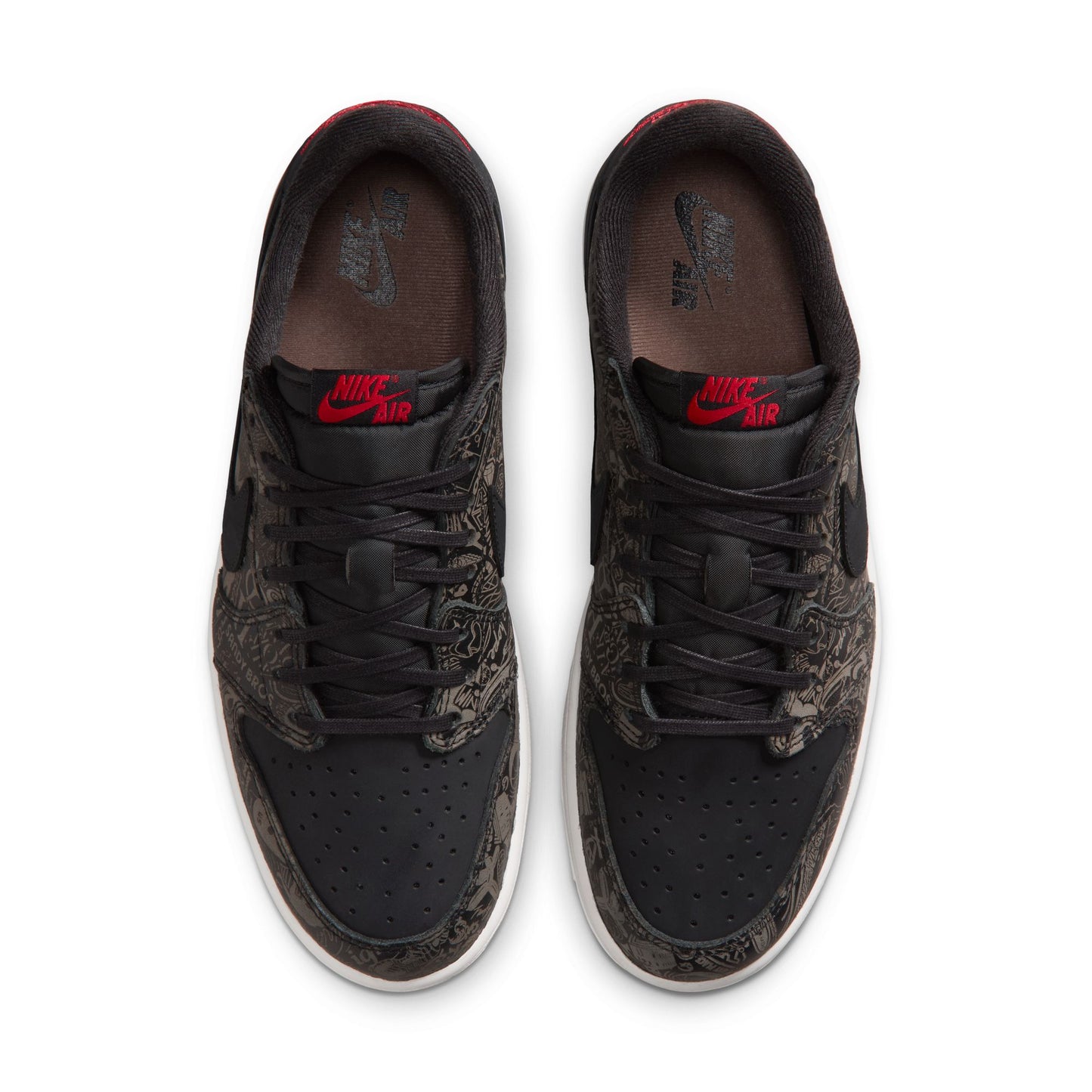 Air Jordan "1 Retro Low OG Laser" Mens - Black / Varsity Red-Summit White