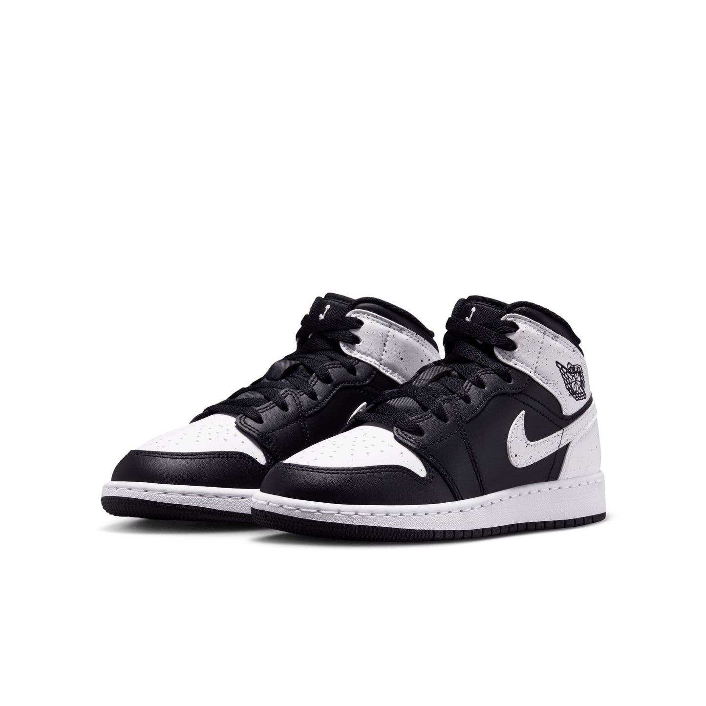 Air Jordan "1 Mid BG" Grade School - Black / White