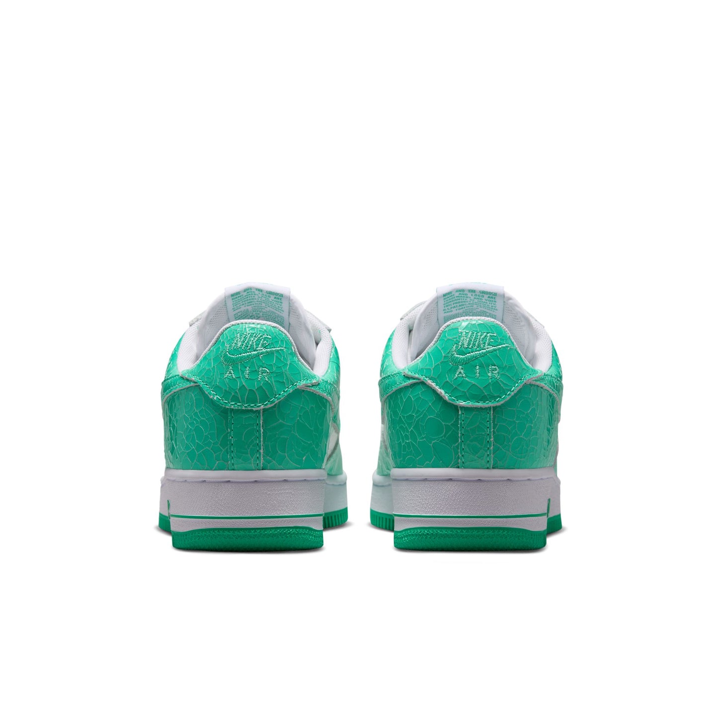 Nike "Air Force 1 Cracked Leather" Mens - Menta / Menta / White