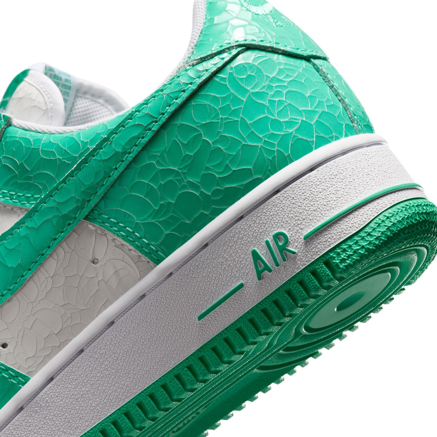 Nike "Air Force 1 Cracked Leather" Mens - Menta / Menta / White