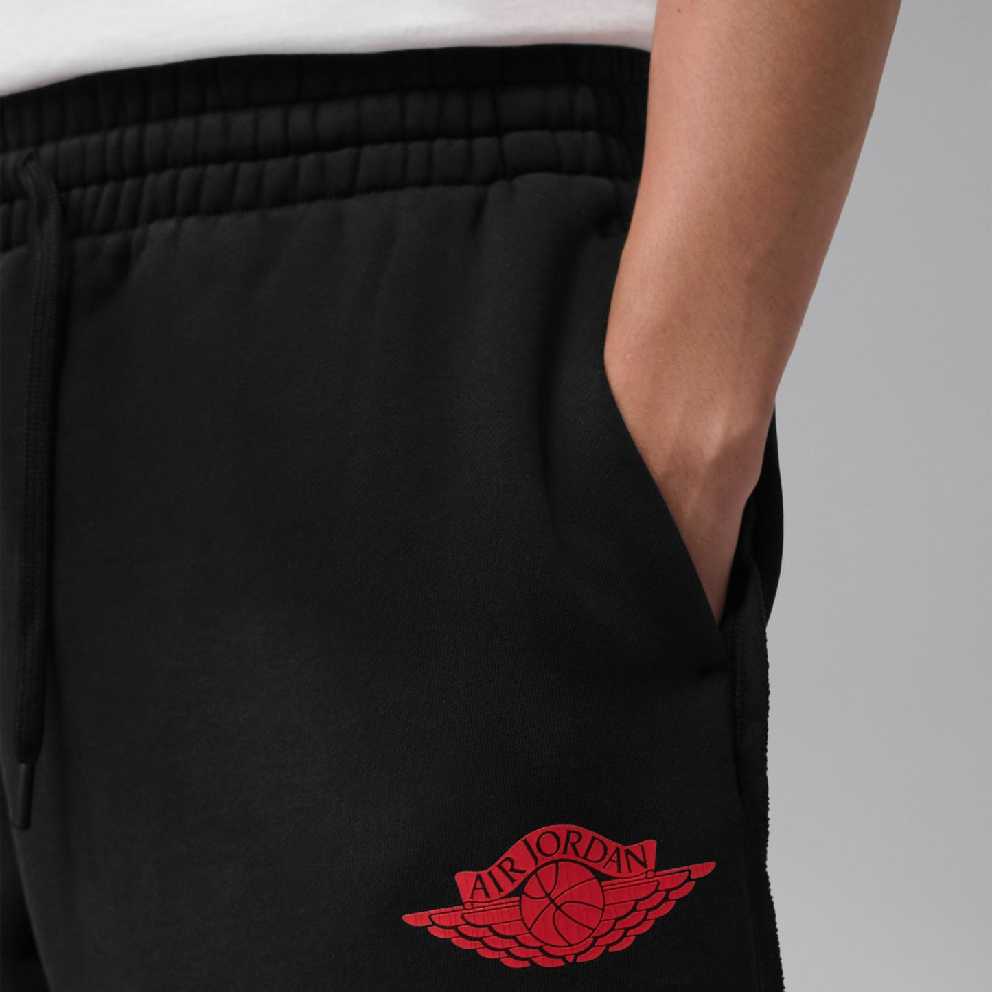 Jordan "Flight Fleece Pant" Mens - Black/University Red