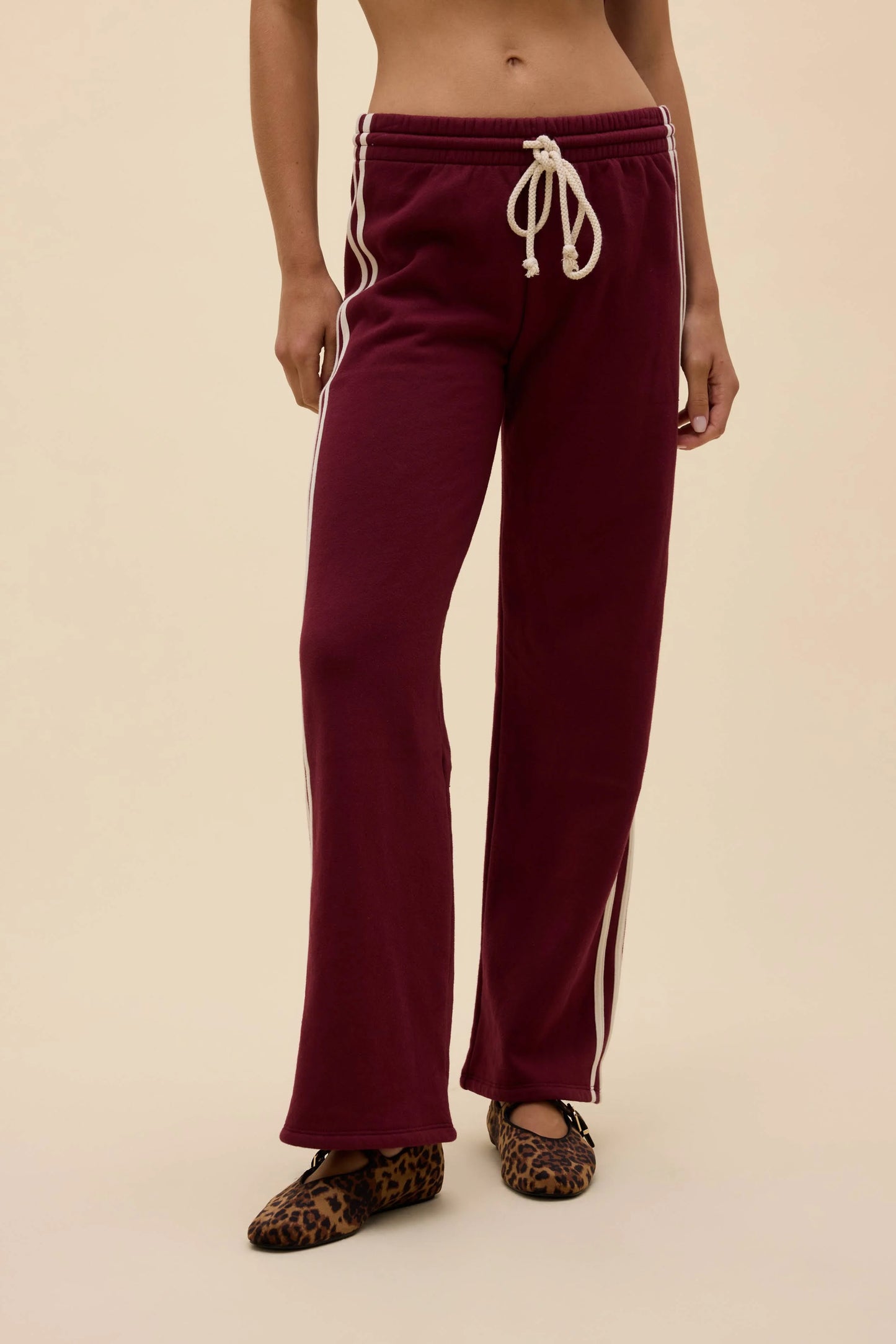 Daydreamer "Solid Track Pant" Womens - Burgundy