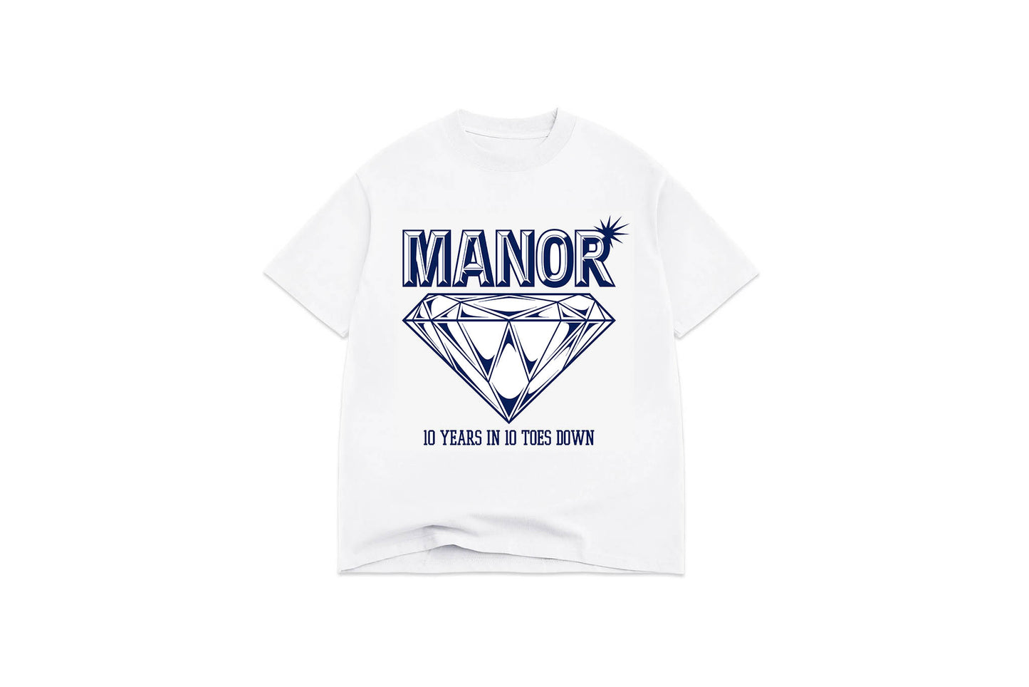 Manor "10 Years In Hangtime T-Shirt" Kids - White / Royal