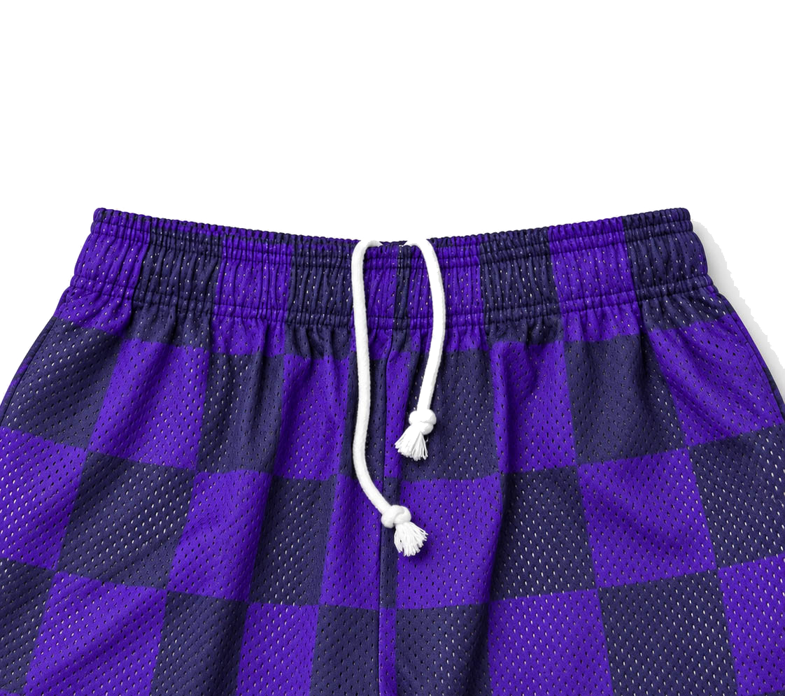 Manor "Canyon Check Short" Kids - Checkers Purple