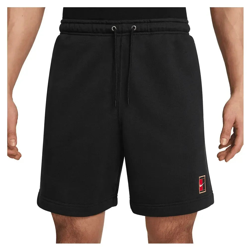 Nike "Dri-FIT Fleece Tennis Shorts" Mens - Black