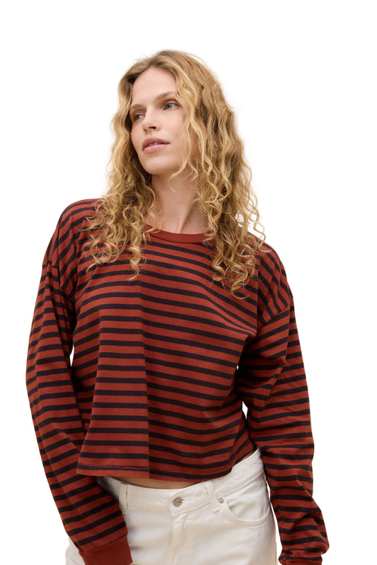 Daydreamer "Stripe Meet & Greet Long Sleeve" Womens - Canyon Stripe