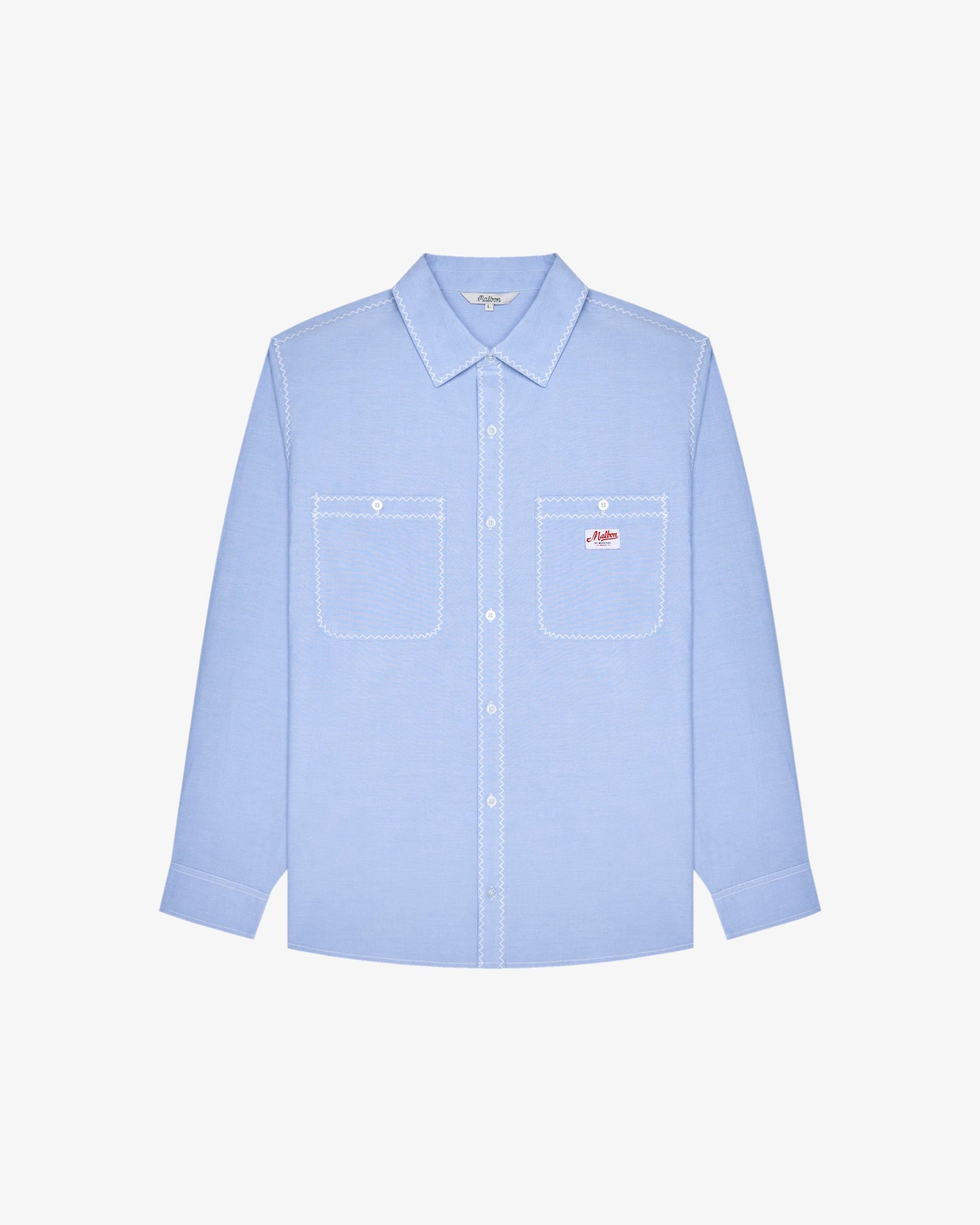 Malbon "Benchmark Shirt" Mens - Blue Chambray