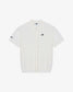 Malbon "Crosscut Knit Polo" Mens - Ivory / White