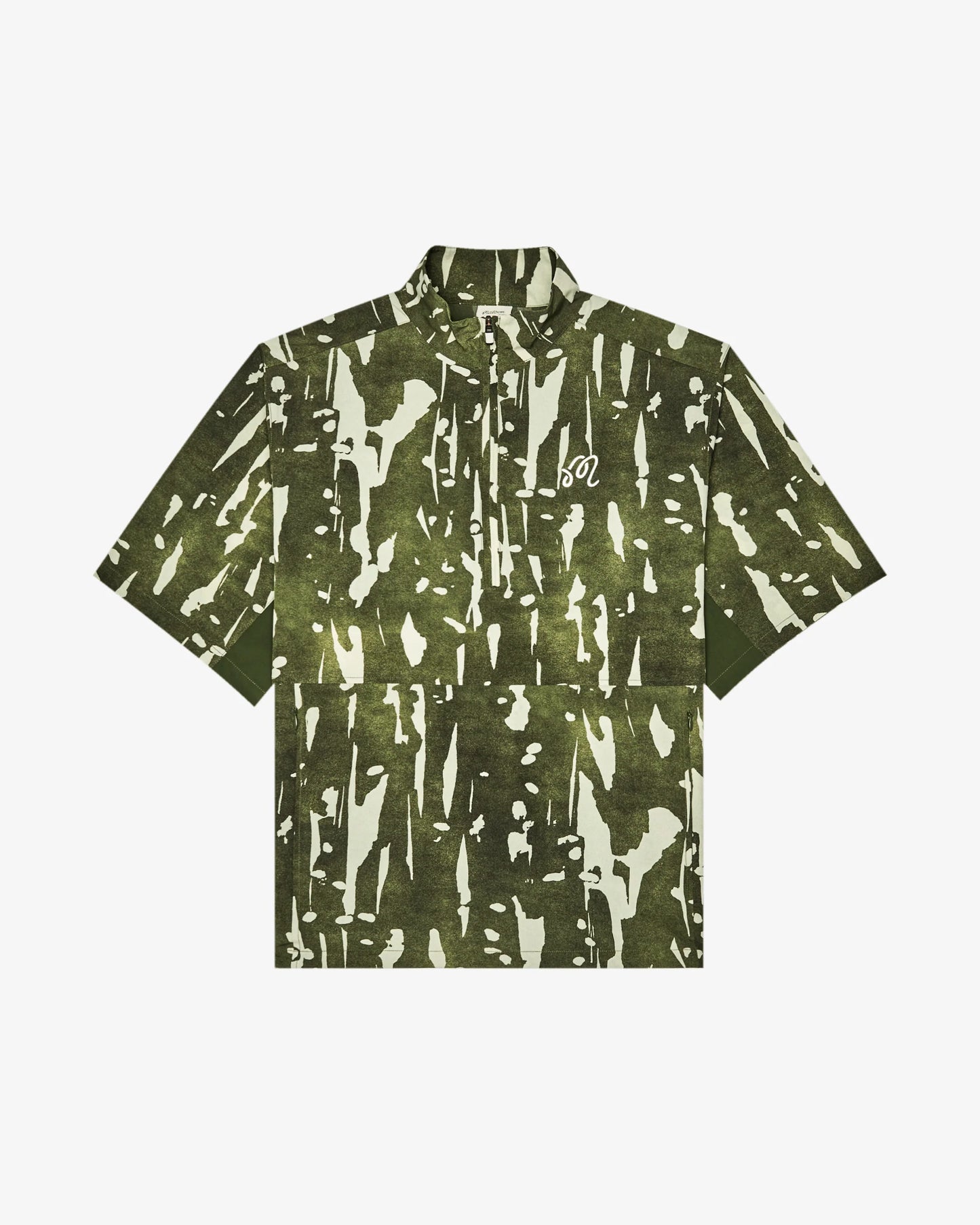 Malbon "Pine Inkwash Windshirt" Mens - Olive Inkwash