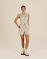 Malbon "Keily Short " Womens - Cream Stripe