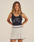 Malbon "Irene Knit Skirt" Womens - Silver Gray