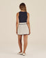Malbon "Irene Knit Skirt" Womens - Silver Gray