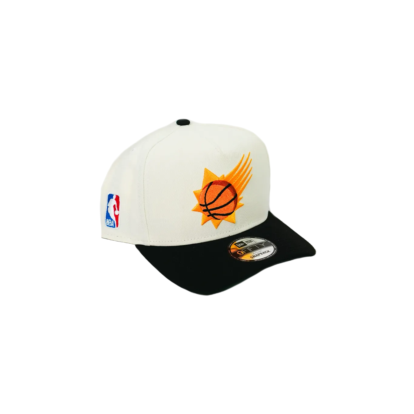 New Era x  Manor "Phoenix Suns Upside Down Snapback" 9FIFTY A-Frame Snapback - Cream / Black / Orange
