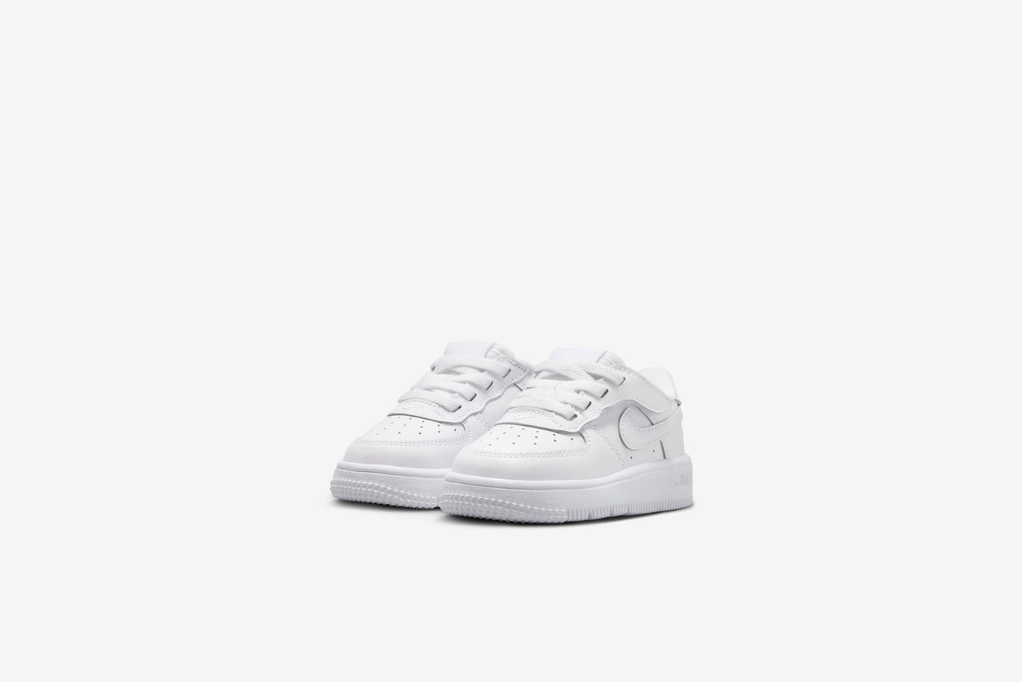 Nike Kids "Force 1 Low Easyon" TD - White/ White / White