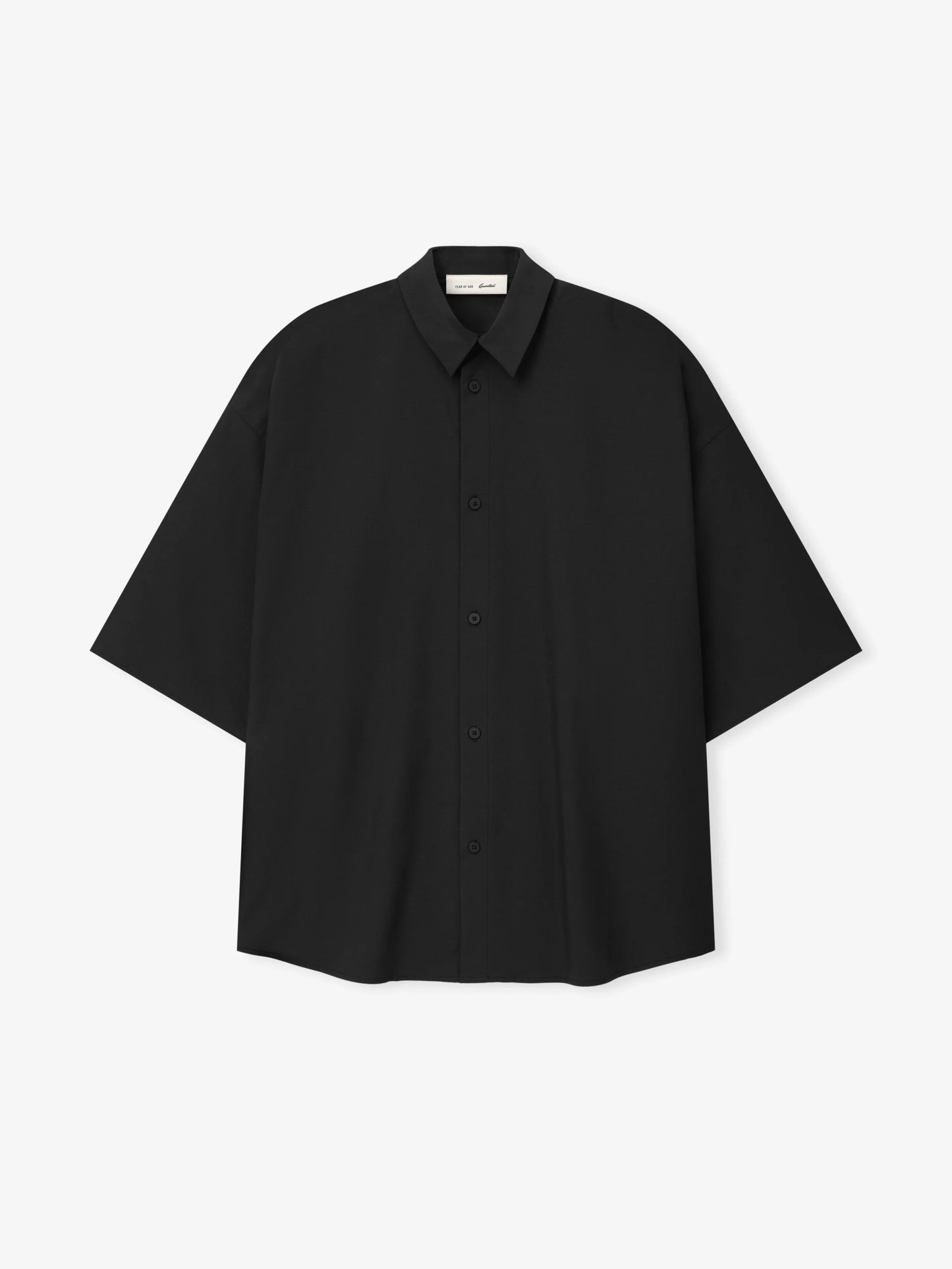 Fear of God Essentials "3/4 Sleeve Button Up Shirt" Mens - Vintage Black