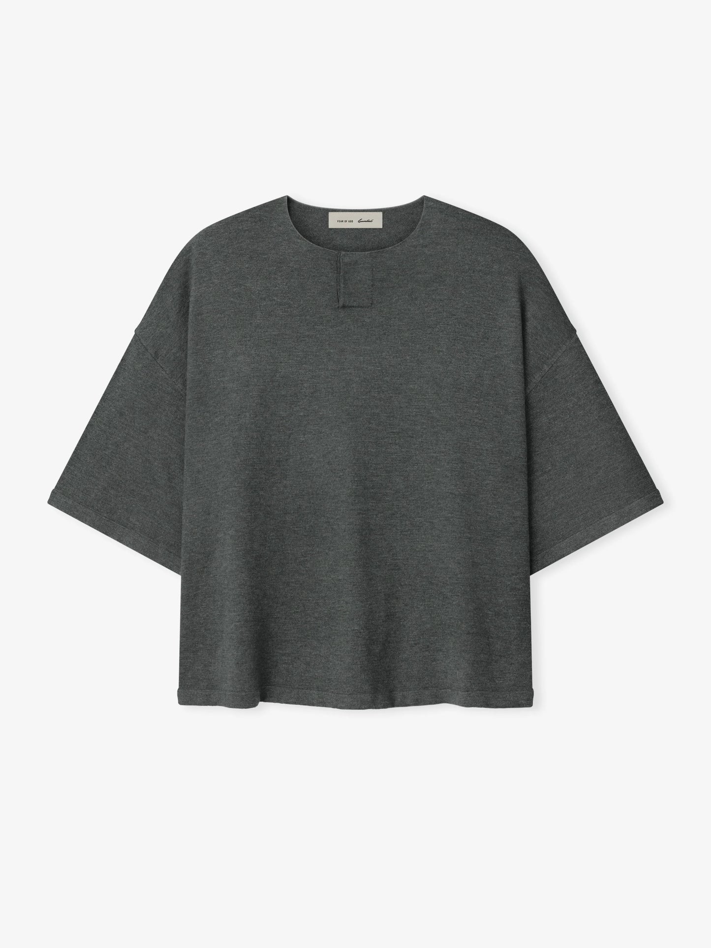 Fear of God Essentials "Soft Knit Short Sleeve" Mens - Iron Grey