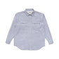 Metalwood Studio "Seersucker Fishing Shirt" M - Sky