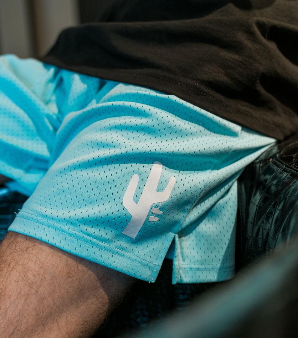 Manor  "Mesh Gym Shorts" Mens - Tiffany