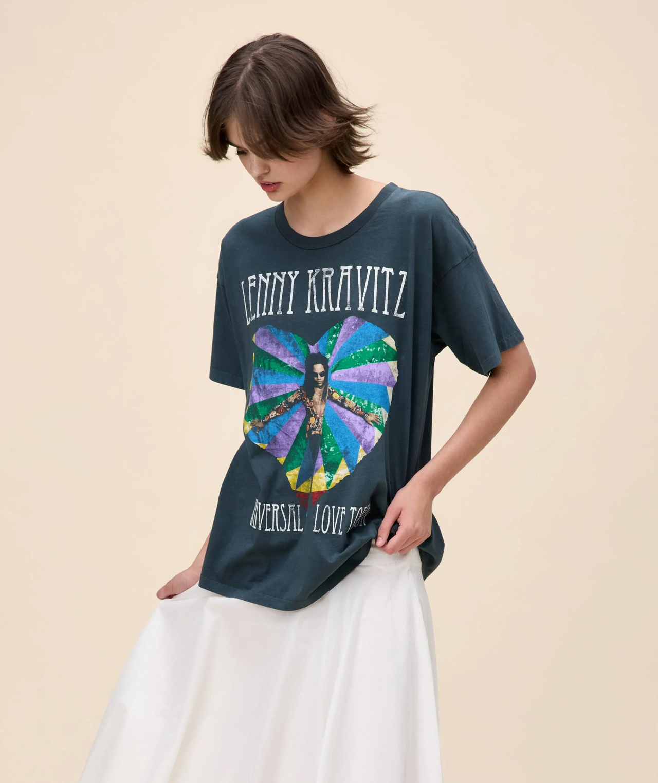 Daydreamer "Lenny Kravitz Universal Love Tour Merch Tee" W - Vintage Black