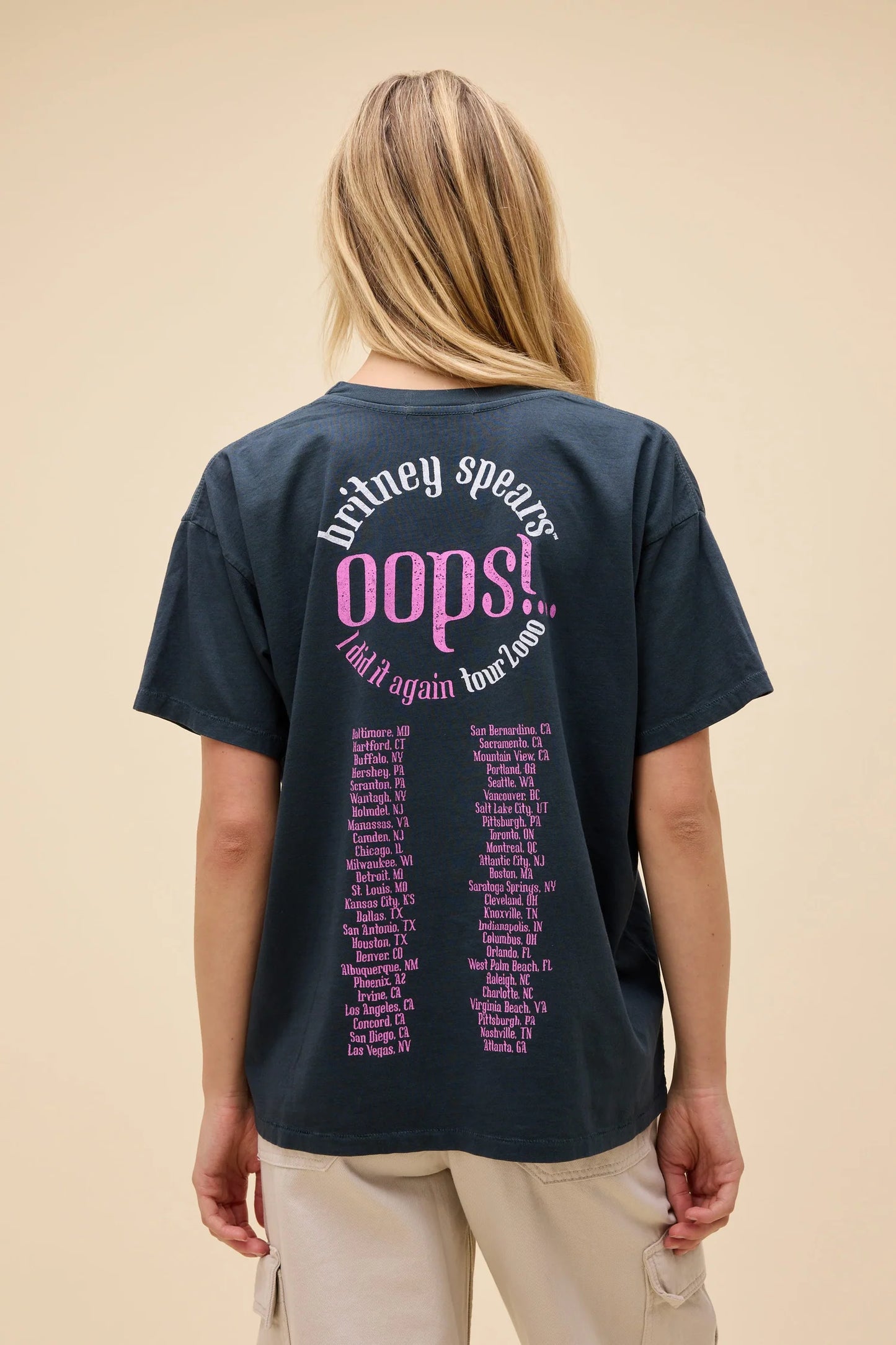 Daydreamer "Britney Spears 'Oops I Did It Again' Merch Tee" W - Vintage Black
