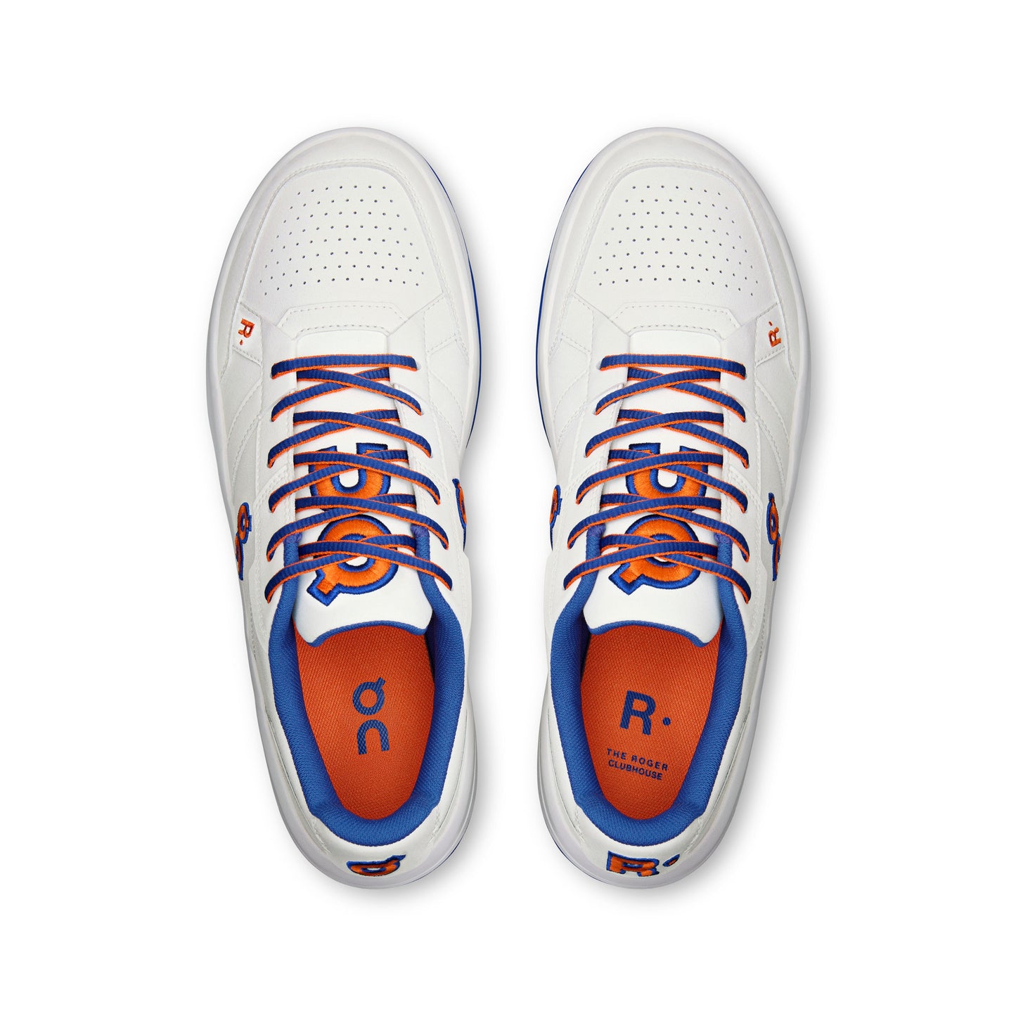 On "The Roger Clubhouse Varsity" Mens - White / Indigo