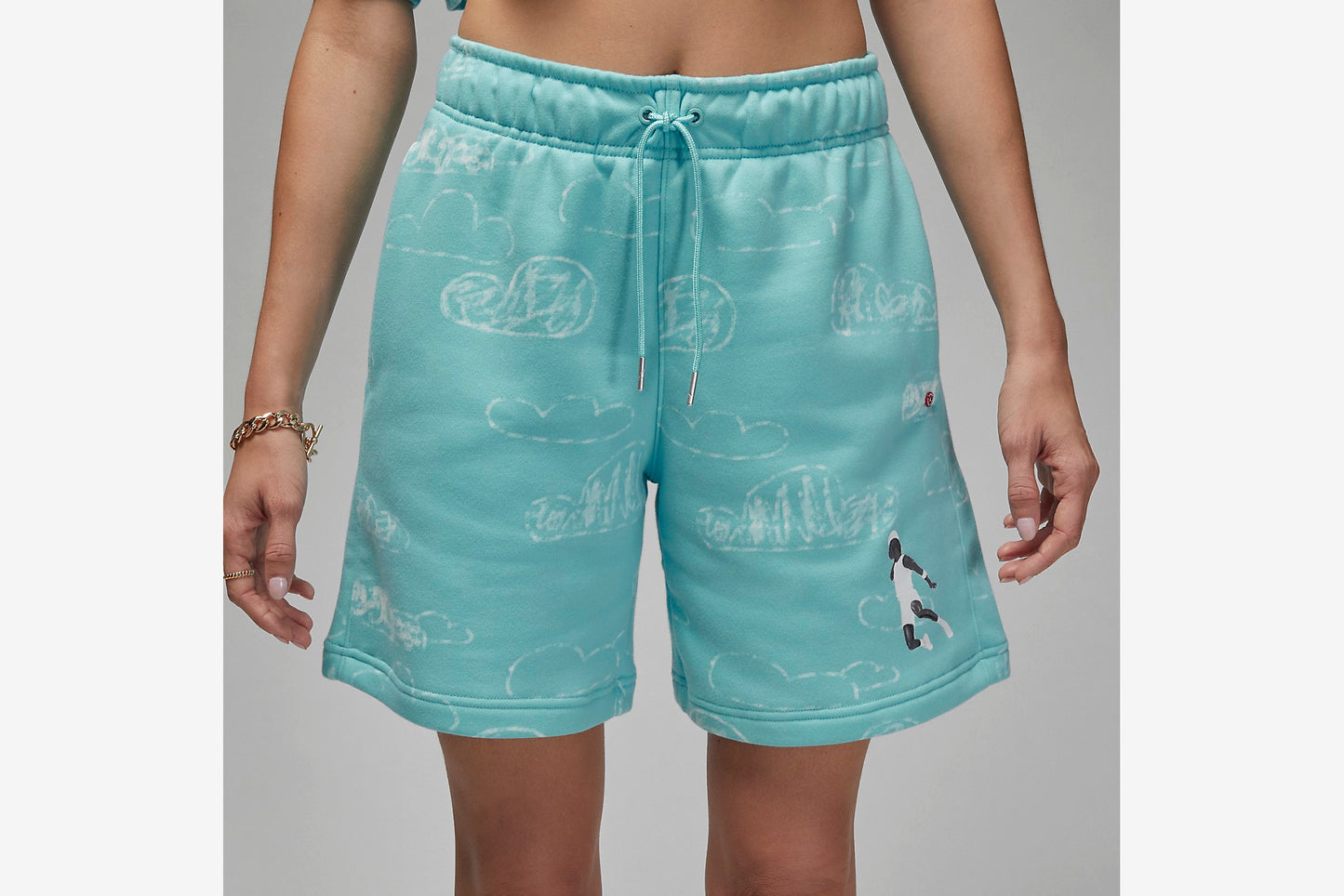 Jordan "Artist Series by Parker Duncan Fleece Short" W - Bleached Aqua