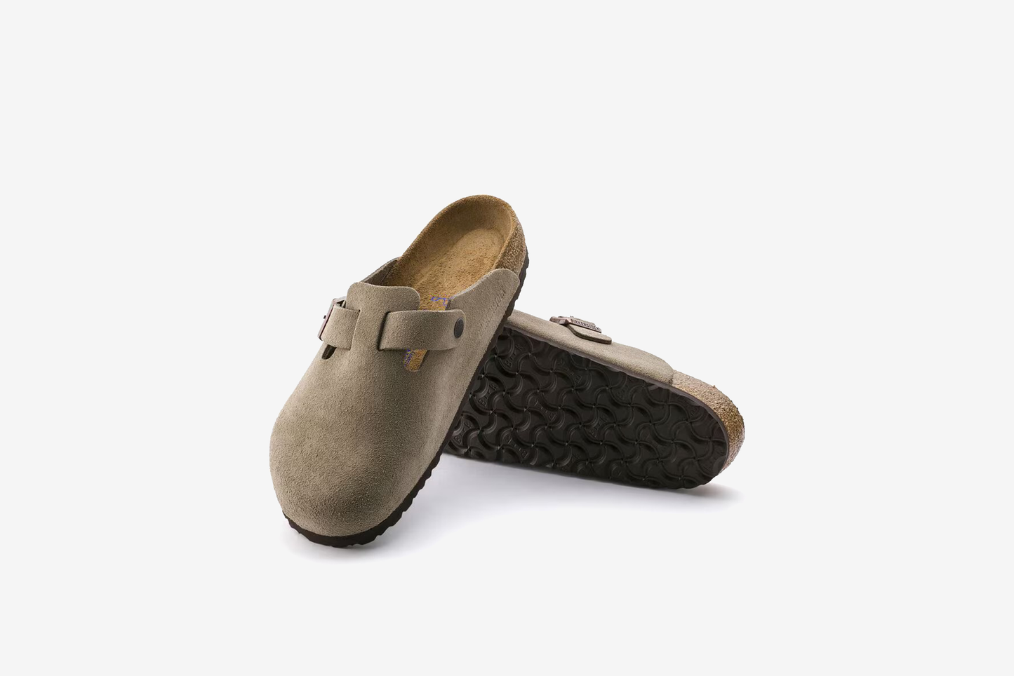 Birkenstock "Boston BS (Regular)" M - Taupe Suede