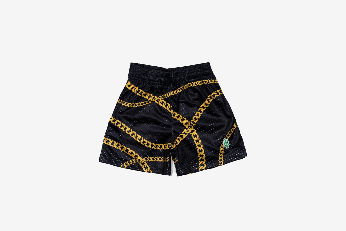 Manor "Black Chains Mesh Short" Mens - Black / Gold