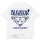 Manor "10 Years In Hangtime T-Shirt" Mens - White / Royal