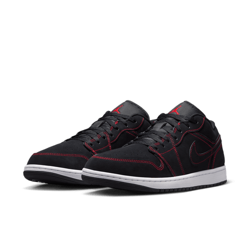 Air Jordan "1 Low" Mens - Black / University Red / White