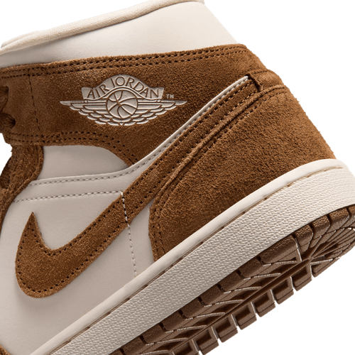 Air Jordan "1 Mid" Womens - Lt British Tan / Chalk