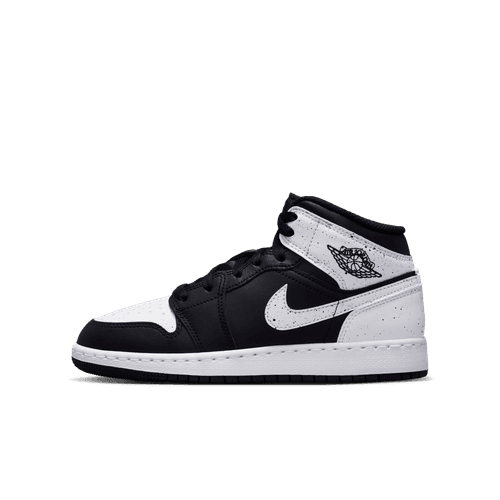 Air Jordan "1 Mid BG" Grade School - Black / White