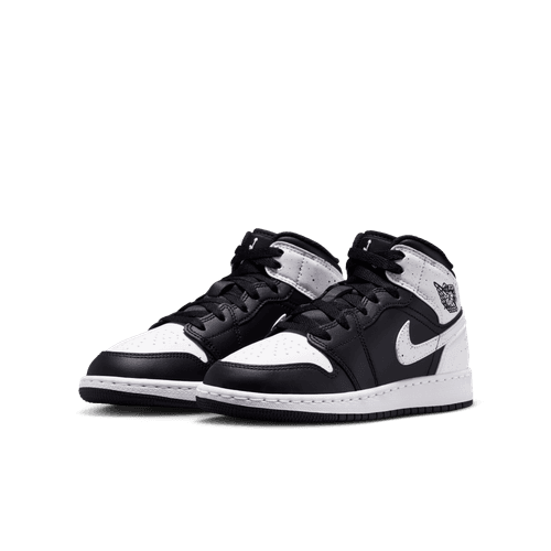 Air Jordan "1 Mid BG" Grade School - Black / White