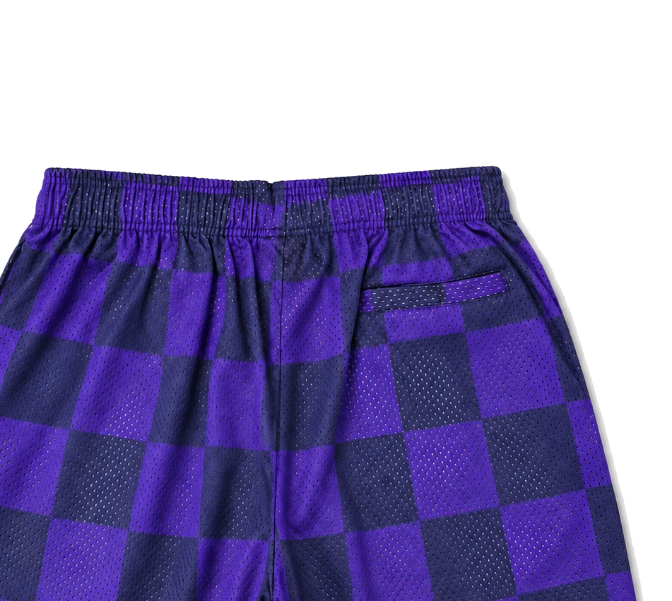 Manor "Canyon Check Short" Kids - Checkers Purple