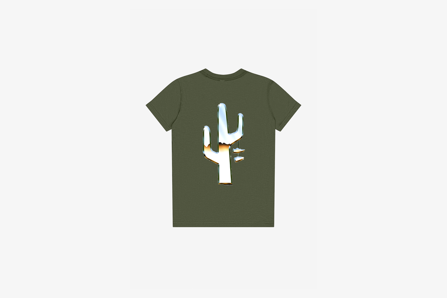 Manor Kids "Chrome Hang Time Kids" T-Shirt - Military Green / Chrome