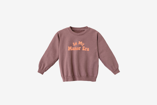 Manor "'In My Manor Era Crewneck" Kids - Mulberry