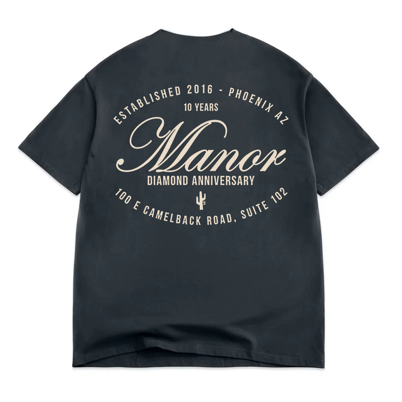 Manor "Diamond Anniversary Script" T-Shirt Kids - Washed Black