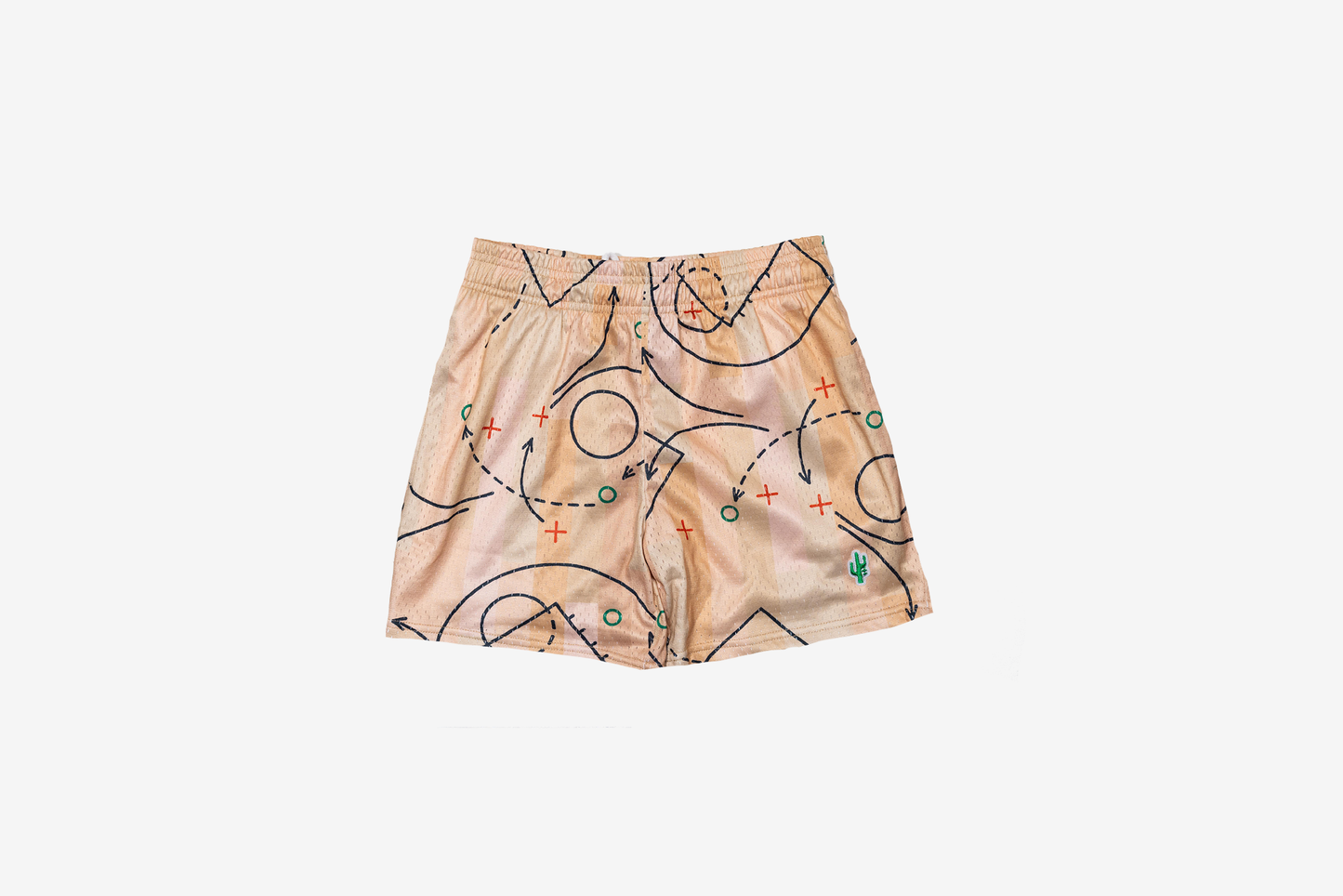Manor "Pick n Roll Mesh Short" Kids - Tan / Playbook Graphic