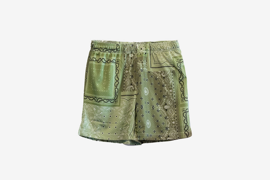 Manor x Timeless "Mesh Gym Shorts" Mens - Bandana Green